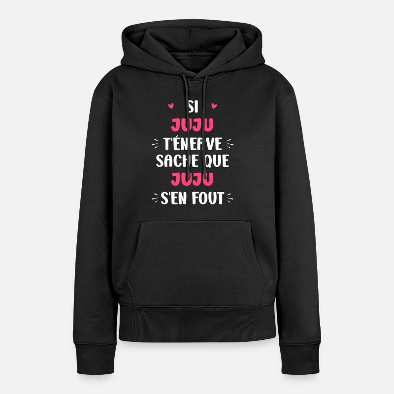 juju 2 - Sweat à capuche Premium bio Femme - noir