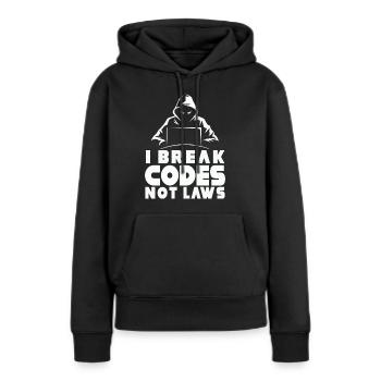 Ethische Hacker-Cybersicherheitsexpertise - Frauen Premium Bio Hoodie - Schwarz - Vorne - Julia (174cm)