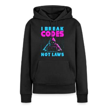 Ethische Hacker-Cybersicherheitsexpertise - Frauen Premium Bio Hoodie - Schwarz - Vorne - Julia (174cm)
