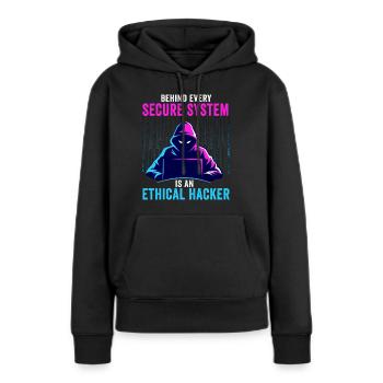 Ethische Hacker-Cybersicherheitsexpertise - Frauen Premium Bio Hoodie - Schwarz - Vorne - Julia (174cm)