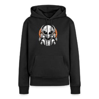 Alien Gang Science Fiction Alien - Women’s Premium Organic Hoodie - black - Front - Julia (174cm)