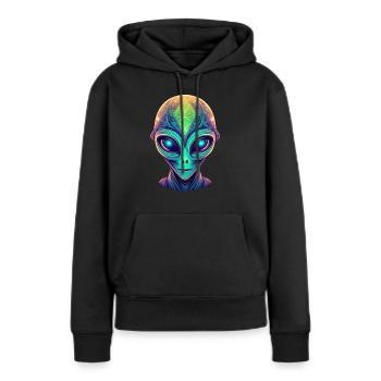 Alien Science Fiction Alien Head - Women’s Premium Organic Hoodie - black - Front - Julia (174cm)