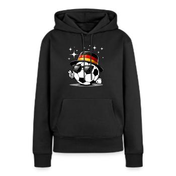 Football Allemagne Football Fan Football Player Goal - Sweat à capuche Premium bio Femme - noir - Devant - Julia (174cm)