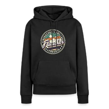 Flaucher München Münchner Sommer Grillen Isar - Frauen Premium Bio Hoodie - Schwarz - Vorne - Julia (174cm)