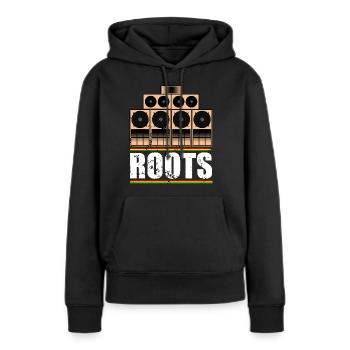 Roots Reggae - Frauen Premium Bio Hoodie - Schwarz - Vorne - Julia (174cm)