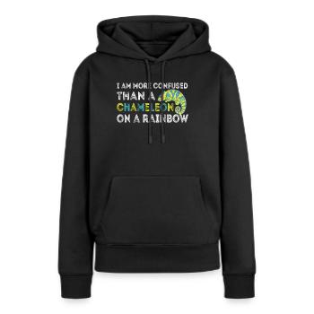 Ich Bin Verwirrter Als Ein Chamäleon - Frauen Premium Bio Hoodie - Schwarz - Vorne - Julia (174cm)
