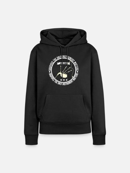 bagpipes - Frauen Premium Bio Hoodie - Schwarz