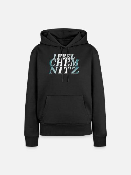 I FEEL CHEMNITZ - Frauen Premium Bio Hoodie - Schwarz