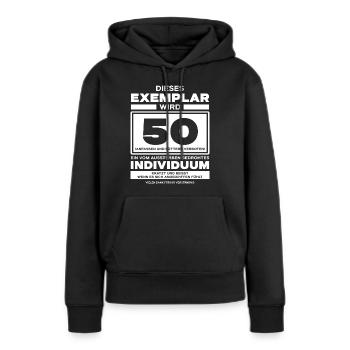50er Geburtstag - Frauen Premium Bio Hoodie - Schwarz - Vorne - Julia (174cm)