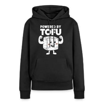 Tofu Lustiges - Frauen Premium Bio Hoodie - Schwarz - Vorne - Julia (174cm)