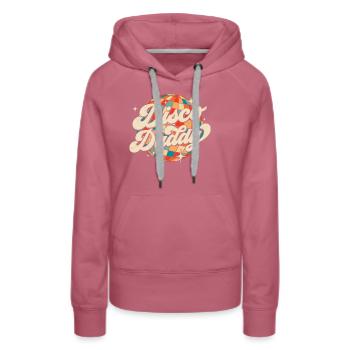 Vintage Disco Daddy Retro Dad Grandpa - Frauen Premium Bio Hoodie - Malve - Vorne - Isabella (175cm)