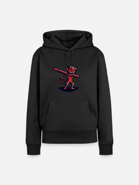 Dabbender Teufel Lustiges Dabbing Design - Frauen Premium Bio Hoodie - Schwarz