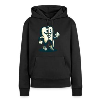 Unheimliche Verkleidung Halloween Zahn - Frauen Premium Bio Hoodie - Schwarz - Vorne - Julia (174cm)