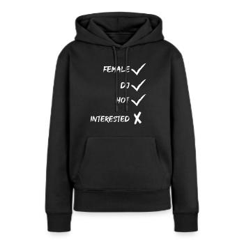 Female DJ Checklist - Women’s Premium Organic Hoodie - black - Front - Julia (174cm)