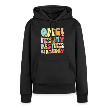 C’est l’anniversaire de ma meilleure amie ! - Sweat à capuche Premium bio Femme - noir - Devant - Julia (174cm)