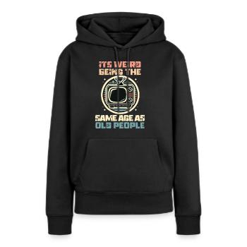 Jahrgang | Klassisch | Klassisch | Alt - Frauen Premium Bio Hoodie - Schwarz - Vorne - Julia (174cm)