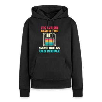Jahrgang | Klassisch | Klassisch | Alt - Frauen Premium Bio Hoodie - Schwarz - Vorne - Julia (174cm)