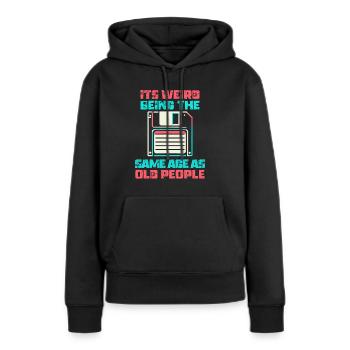 Jahrgang | Klassisch | Klassisch | Alt - Frauen Premium Bio Hoodie - Schwarz - Vorne - Julia (174cm)