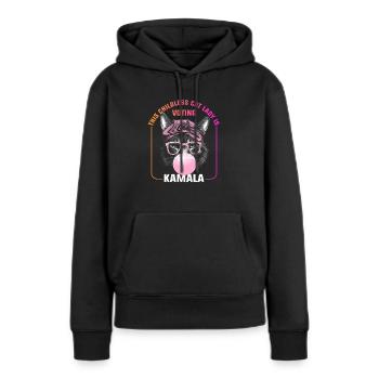 Kamala Harris & Tim Walz 2024 Chemise de soutien - Sweat à capuche Premium bio Femme - noir - Devant - Julia (174cm)