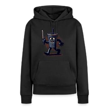 Unheimlicher Psycho Trinkbecher Getränke - Frauen Premium Bio Hoodie - Schwarz - Vorne - Julia (174cm)