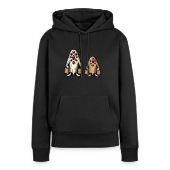 Gespenstische Party Trick Or Treat - Frauen Premium Bio Hoodie - Schwarz - Vorne - Julia (174cm)