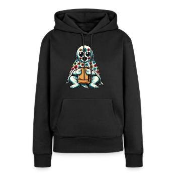 Gespenstische Party Lustiges Halloween - Frauen Premium Bio Hoodie - Schwarz - Vorne - Julia (174cm)