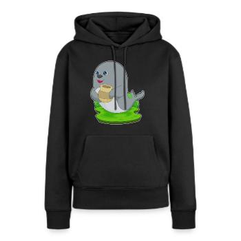 Seehund Vase - Frauen Premium Bio Hoodie - Schwarz - Vorne - Julia (174cm)