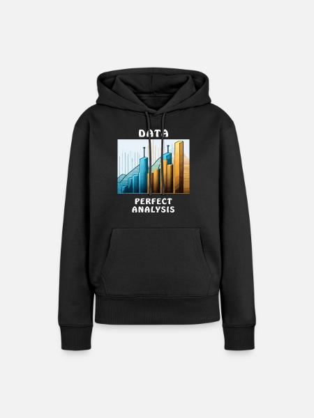 DATA PERFECT ANALYSIS - Frauen Premium Bio Hoodie - Schwarz