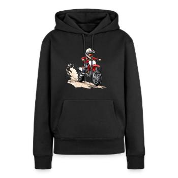Motocross and dirt bike for kids - Women’s Premium Organic Hoodie - black - Front - Julia (174cm)