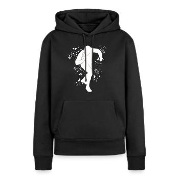 Lanceur de poids Colorsplash Lancer de poids - Sweat à capuche Premium bio Femme - noir - Devant - Julia (174cm)