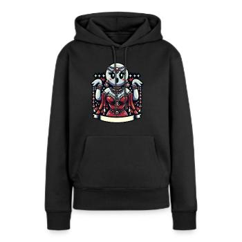 Drôle Glamour Goule Flashy Halloween - Sweat à capuche Premium bio Femme - noir - Devant - Julia (174cm)