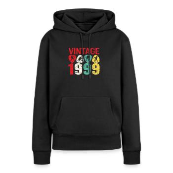 1999 Geburtstag Rock n Roll Vintage - Frauen Premium Bio Hoodie - Schwarz - Vorne - Julia (174cm)