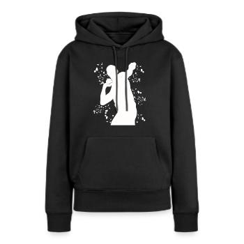 Lanceur de poids Colorsplash Lancer de poids - Sweat à capuche Premium bio Femme - noir - Devant - Julia (174cm)
