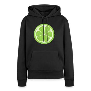Limette Kostüm Faschingskostüm Fasching Limetten - Frauen Premium Bio Hoodie - Schwarz - Vorne - Julia (174cm)