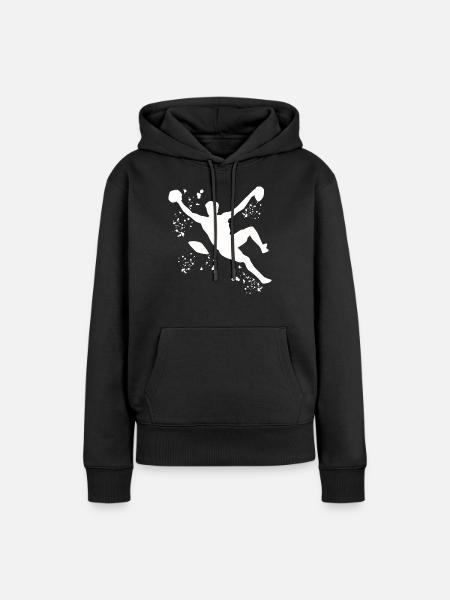 Boulderer Colorsplash Boulder Bouldern - Frauen Premium Bio Hoodie - Schwarz
