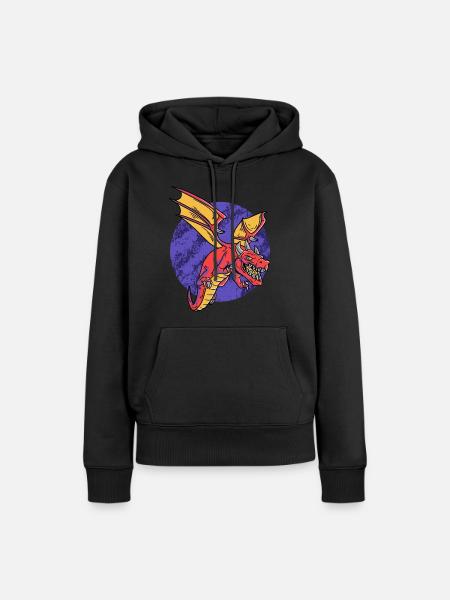 Fantasy RPG Dragons Magic Dungeon - Frauen Premium Bio Hoodie - Schwarz