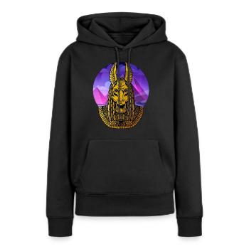 Hieroglyphen Anubis Ägyptische Mythologie - Frauen Premium Bio Hoodie - Schwarz - Vorne - Julia (174cm)