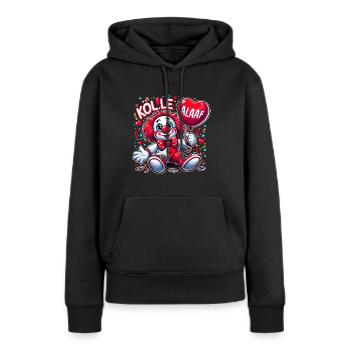 Carnaval Cologne Cologne Alaaf Cologne Clown Mignon - Sweat à capuche Premium bio Femme - noir - Devant - Julia (174cm)