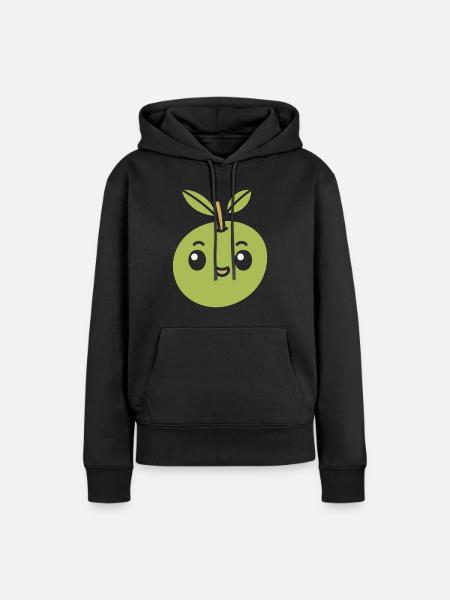 Olive - Frauen Premium Bio Hoodie - Schwarz
