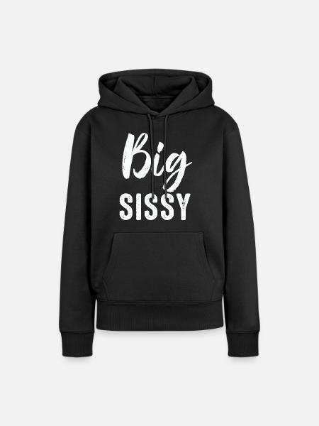 Familie Große Schwester - Frauen Premium Bio Hoodie - Schwarz