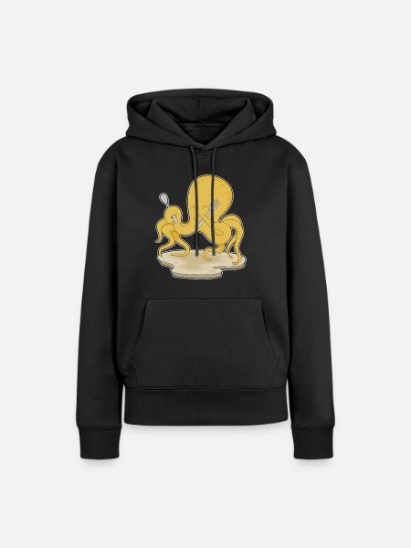 Krake Besteck Kochen Küche - Frauen Premium Bio Hoodie - Schwarz