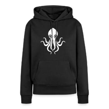 Calamar - Sweat à capuche Premium bio Femme - noir - Devant - Julia (174cm)