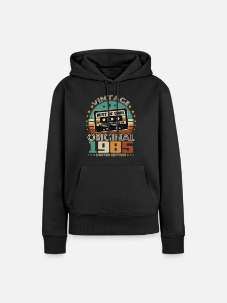 Original 1985 Vintage Retro Jubiläumsgeschenk - Frauen Premium Bio Hoodie - Schwarz