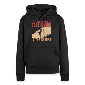 Bouldern Boulderer Boulder - Frauen Premium Bio Hoodie - Schwarz - Vorne - Julia (174cm)