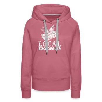 Lokaler Eierhändler Hühnerbesitzer Züchter - Frauen Premium Bio Hoodie - Malve - Vorne - Isabella (175cm)