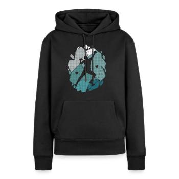 Bouldern Kletterer Kinder Männer Jungen Klettern - Frauen Premium Bio Hoodie - Schwarz - Vorne - Julia (174cm)