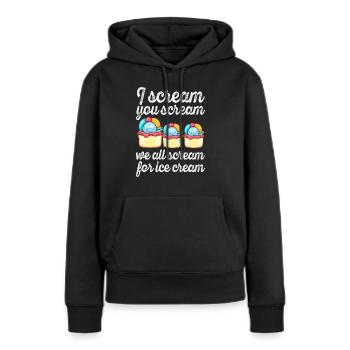 Wir schreien nach Gelato Cream Sherbet - Frauen Premium Bio Hoodie - Schwarz - Vorne - Julia (174cm)