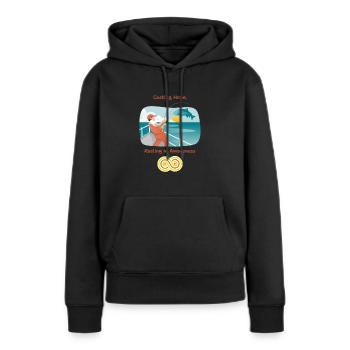 Casting Hope Taumeln im Bewusstsein - Frauen Premium Bio Hoodie - Schwarz - Vorne - Julia (174cm)