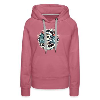 Bezauberndes Vintage Design Weihnachten - Frauen Premium Bio Hoodie - Malve - Vorne - Isabella (175cm)