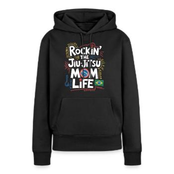 Stylischer Look für Jiu-Jitsu-Mamas - Frauen Premium Bio Hoodie - Schwarz - Vorne - Julia (174cm)